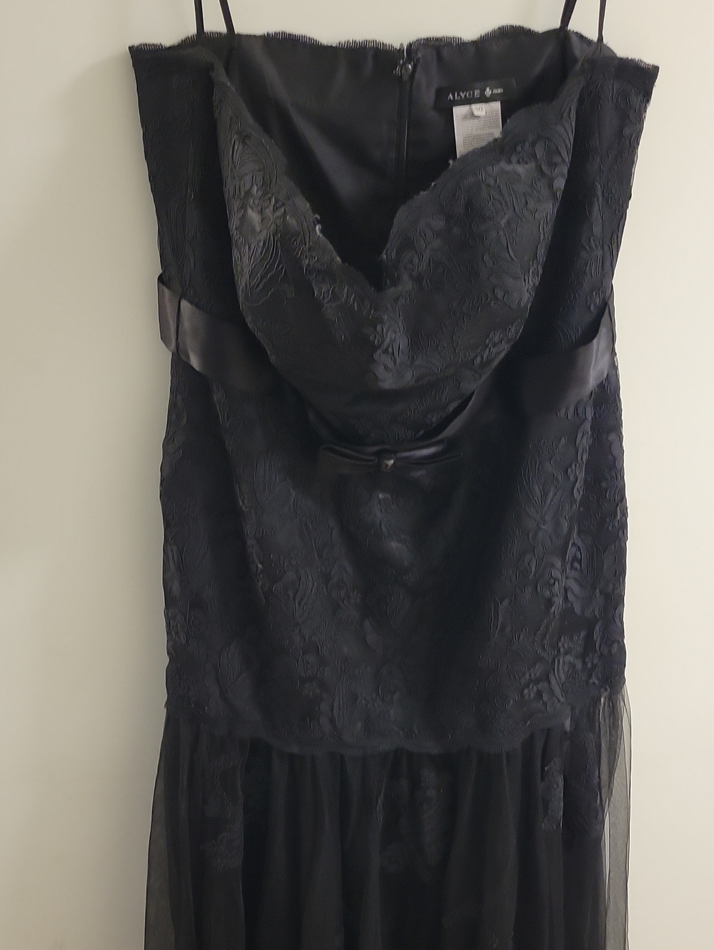Alyce Paris Vintage-Style Black Lace Formal Gown Size 20